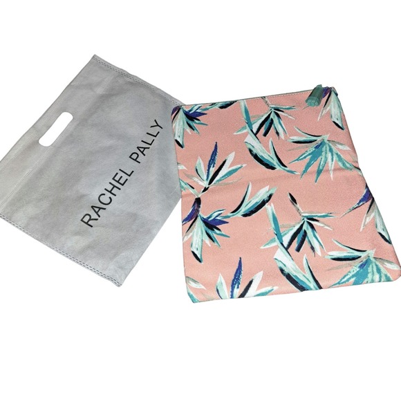 New with Dust Bag Rachel Pally Tropical Leather Trim Canvas Reversible Clutch - Picture 3 of 7